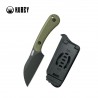 Nóż Kubey Rock Hopper Green Micarta, Blackwashed 14C28N by Scott Halpern (KU412F)