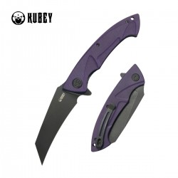Nóż składany Kubey Anteater Purple G10, Blackwashed 14C28N (KU212M)