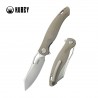 Nóż składany Kubey Drake Tan G10, Beadblasted AUS-10 by Maksim Tkachuk (KU239J)