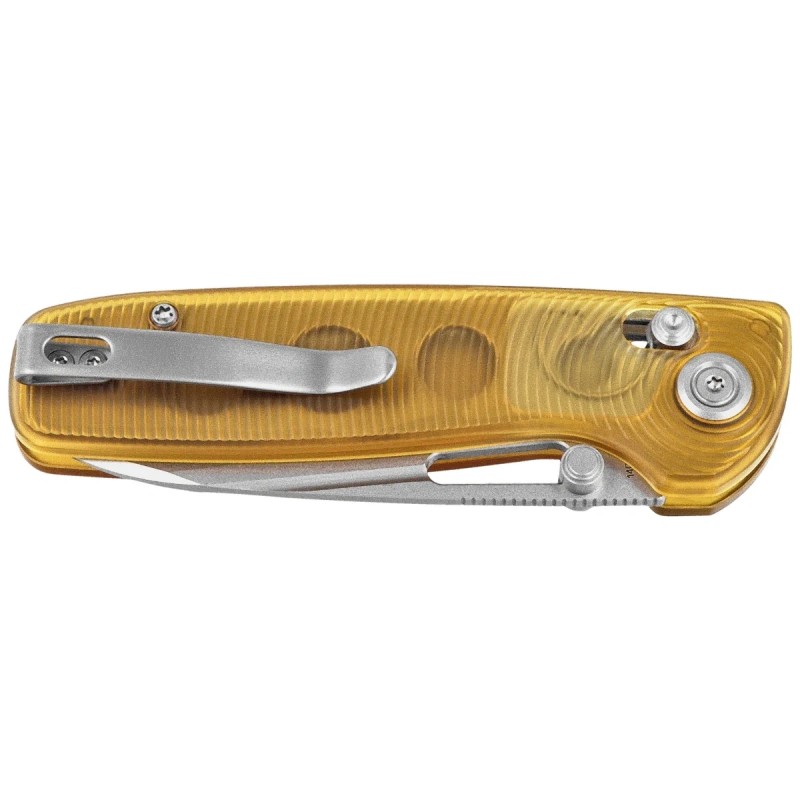 Nóż składany Kubey Bluff Translucent Ultem, Sandblasted 14C28N (KU248E)