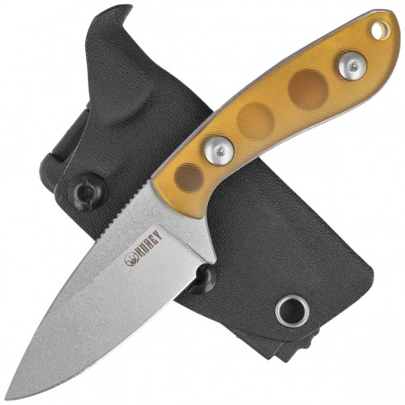 Noż Kubey Bloom Yellow Ultem, Beadblasted 14C28N by Scott Halpern (KU411C)