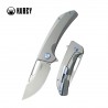 Nóż składany Kubey Hyperion Micro Milling Lines Titanium, Sandblasted CPM S35VN by Jelly Jerry (KB368G)