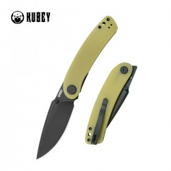 Nóż składany Kubey Momentum Translucent Yellow G10, Blackwashed D2 by Sherif Manganas (KU344O)