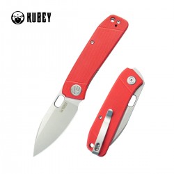 Nóż składany Kubey Hyde Red G10, Beadblasted 14C28N by Colin Maisonpierre (KU2104G)