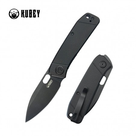 Nóż składany Kubey Hyde Black G10, Blackwashed 14C28N by Colin Maisonpierre (KU2104H)