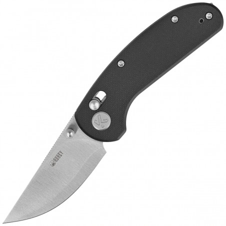 Noż składany Kubey Sparrow Black G10, Satin San Mai AUS-10 (KU449A)