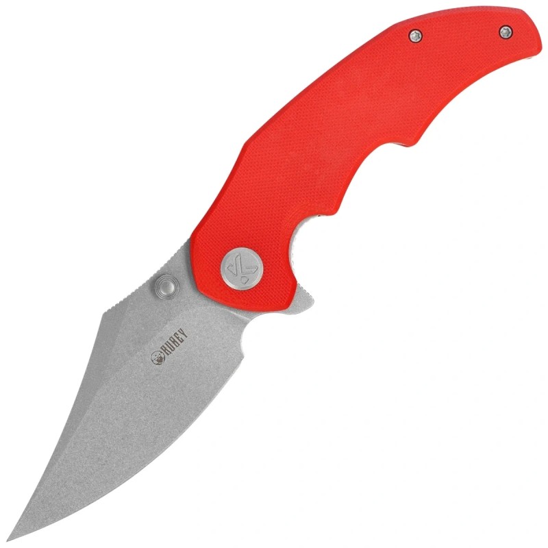 Nóż składany Kubey Ceto Red G10, Beadblasted 14C28N by MUZI Design (KU181H)