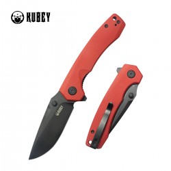 Nóż składany Kubey Calyce Red G10, Blackwashed 14C28N (KU901S)