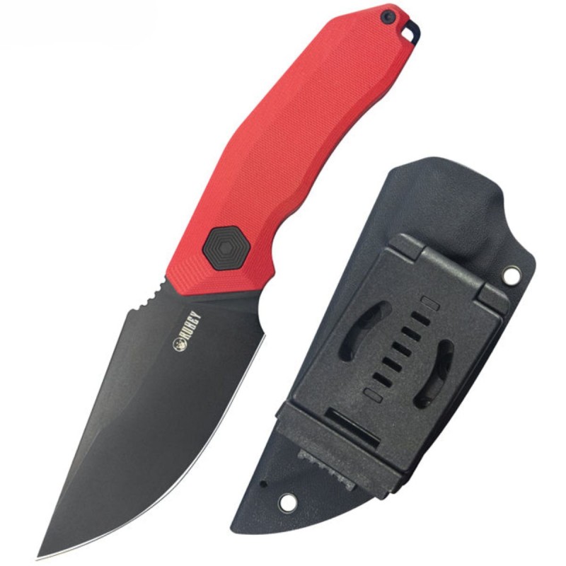 Nóż Kubey Basilisk Fixed Black G10, Bead Blasted 14C28N by Damned Designs (KU381B)