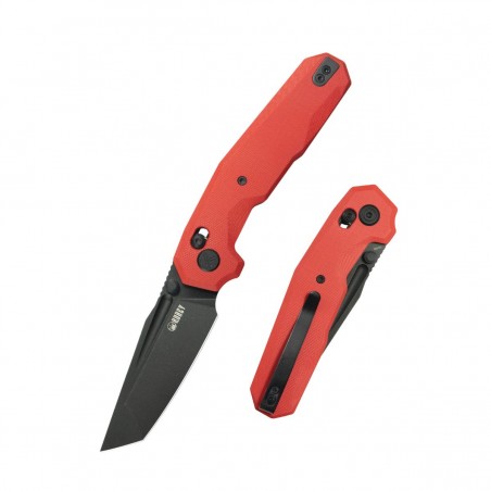 Nóż składany Kubey Carve Red G10, Blackwashed 14C28N (KU237D)