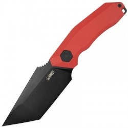 Nóż Kubey Yokai Red G10, Blackwashed 14C28N by Damned Designs (KU382B)