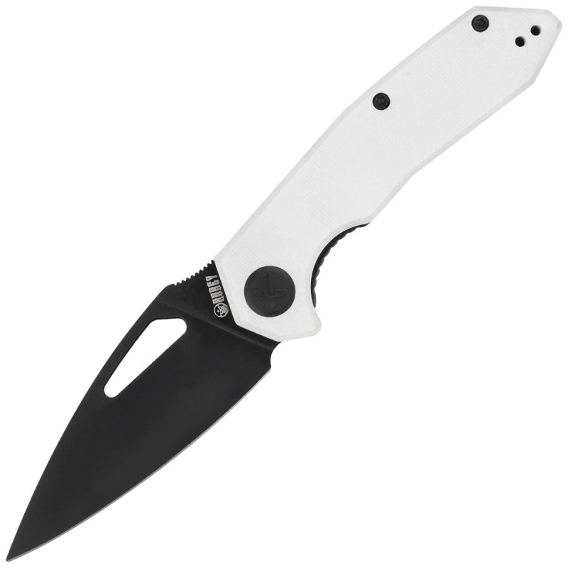 Nóż składany Kubey Coeus White G10, Blackwashed 14C28N (KU122Z)