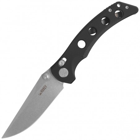 Nóż składany Kubey Hound Black G10, Stonewashed 14C28N by Maksim Tkachuk (KU172A)