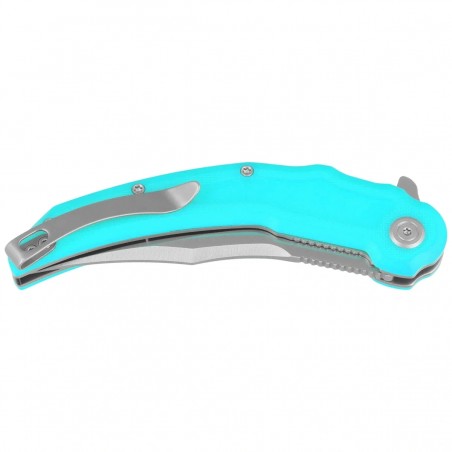 Nóż składany Kubey Crest Light Blue G10, Satin 14C28N by Yuze Zhong (KU346B)