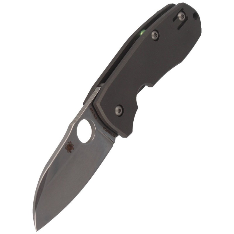 Nóż składany Spyderco Techno 2 Gray Titanium, Stonewashed CTS XHP by Marcin Slysz (C158TIP2)