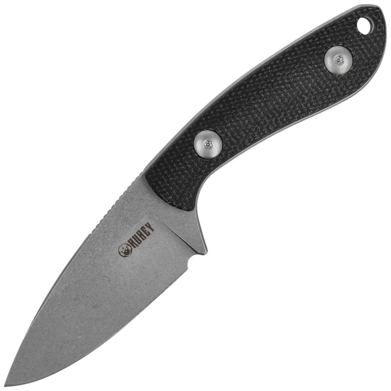 Noż Kubey Bloom Black Coarse Micarta, Beadblasted 14C28N by Scott Halpern (KU411A)