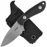 Noż Kubey Bloom Black Coarse Micarta, Beadblasted 14C28N by Scott Halpern (KU411A)