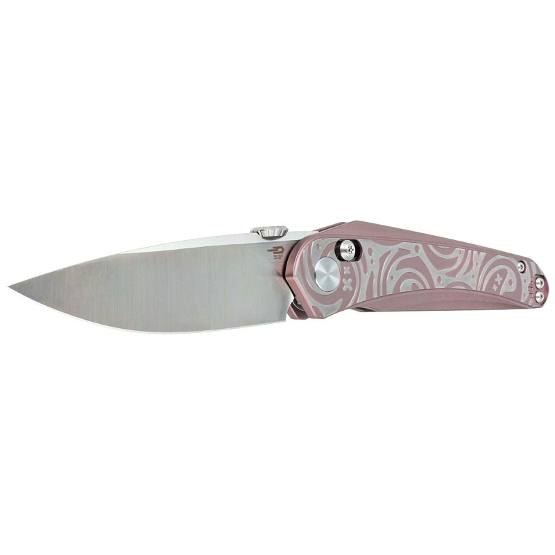 Nóż składany Bestech Mothus Purple Titanium, Satin M390 by Kombou (BT2206D)
