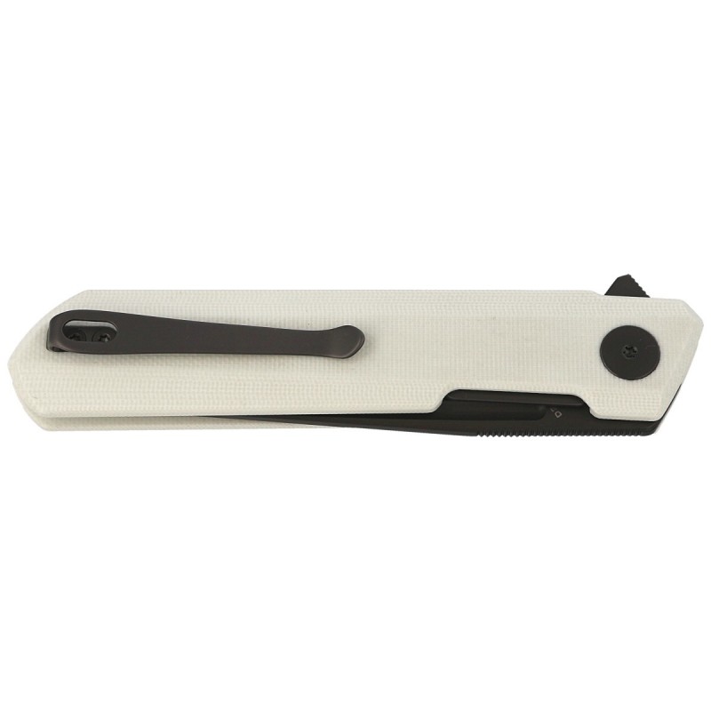 Nóż składany Bestechman Dundee White G10, Grey PVD D2 by Ostap Hel (BMK01I)