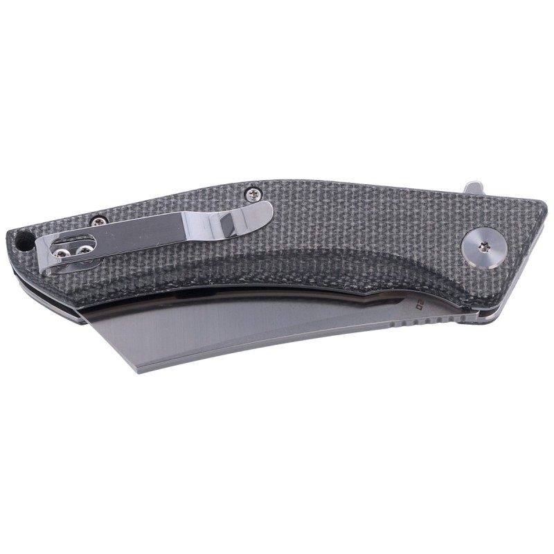 Nóż składany Bestech Cubis Black Micarta, Stonewashed/Satin D2 (BG42A)