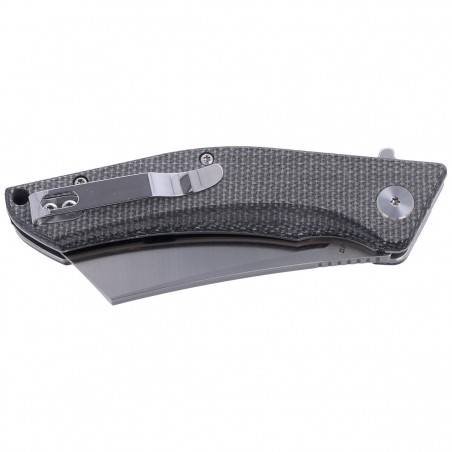 Nóż składany Bestech Cubis Black Micarta, Stonewashed/Satin D2 (BG42A)
