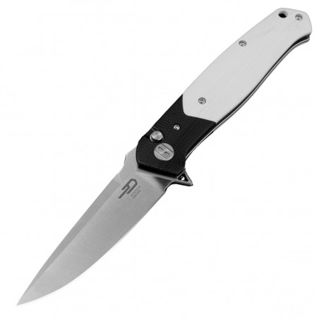 Nóż składany Bestech Swordfish Black/White G10, Satin 14C28N (BG62B)