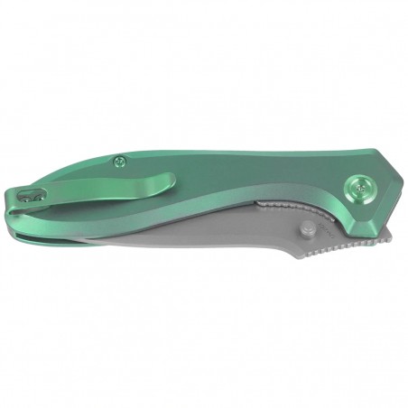 Nóż składany Kubey Ruckus Green Titanium, Beadblasted CPM 20CV by Sherif Manganas (KB314S)
