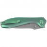 Nóż składany Kubey Ruckus Green Titanium, Beadblasted CPM 20CV by Sherif Manganas (KB314S)
