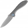Nóż składany Kubey Ruckus Gray Titanium, Beadblasted CPM 20CV by Sherif Manganas (KB314Q)