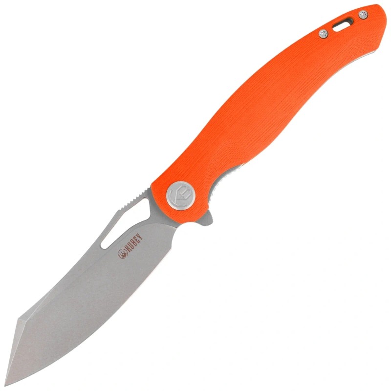 Nóż składany Kubey Drake Orange G10, Beadblasted AUS-10 by Maksim Tkachuk (KU239G)
