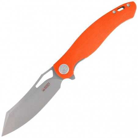 Nóż składany Kubey Drake Orange G10, Beadblasted AUS-10 by Maksim Tkachuk (KU239G)