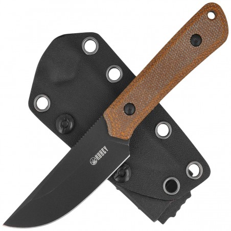 Nóż Kubey Thorn Brown Micarta, Blackwashed 14C28N by Scott Halpern (KU413F)