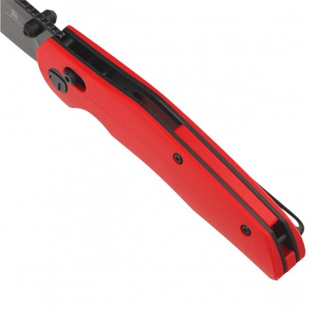 Nóż składany Bestechman Ronan Red G10, Black PVD Stonewashed 14C28N (BMK02J)