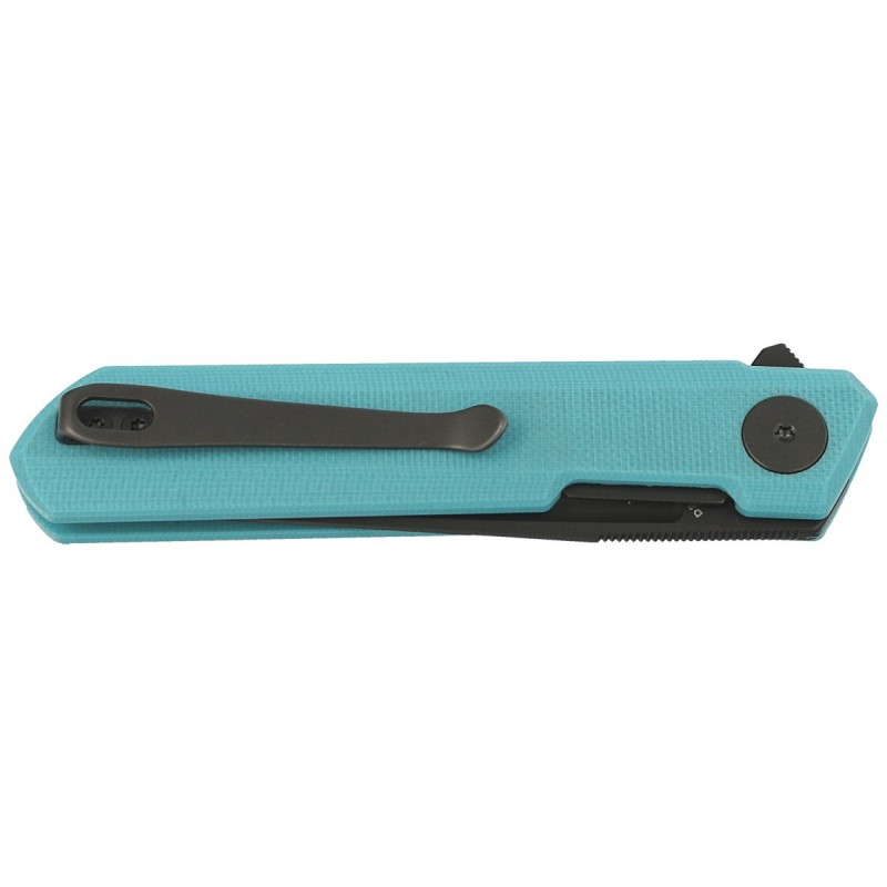 Nóż składany Bestechman Mini Dundee Light Blue G10, Grey PVD D2 by Ostap Hel (BMK03E)