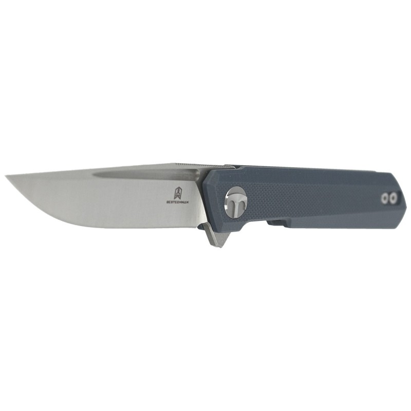 Nóż składany Bestechman Mini Dundee Grey G10, Stonewashed / Satin D2 by Ostap Hel (BMK03D)