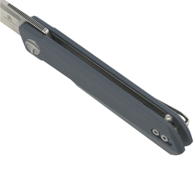 Nóż składany Bestechman Mini Dundee Grey G10, Stonewashed / Satin D2 by Ostap Hel (BMK03D)