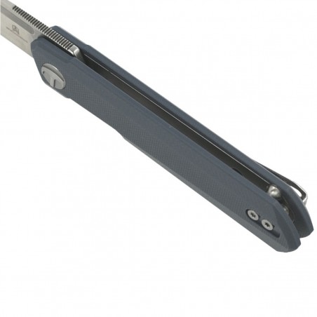 Nóż składany Bestechman Mini Dundee Grey G10, Stonewashed / Satin D2 by Ostap Hel (BMK03D)