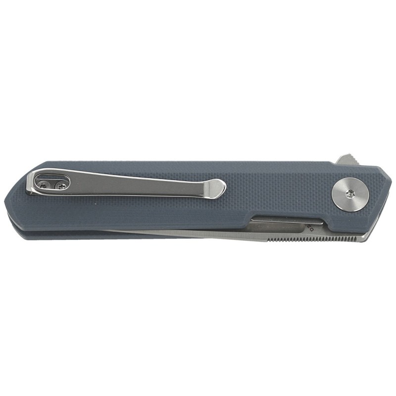 Nóż składany Bestechman Mini Dundee Grey G10, Stonewashed / Satin D2 by Ostap Hel (BMK03D)