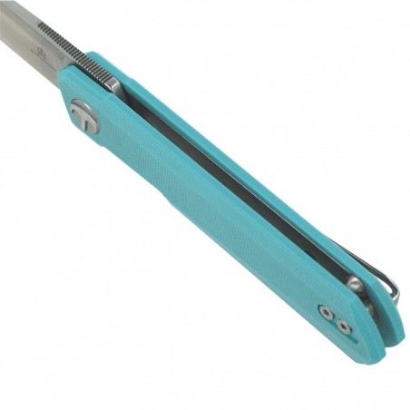 Nóż składany Bestechman Mini Dundee Light Blue G10, Stonewashed / Satin D2 by Ostap Hel (BMK03C)