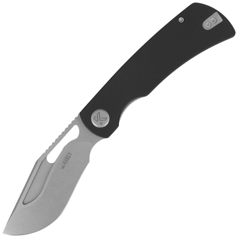 Nóż składany Kubey Gurkha Black G10, Beadblasted 14C28N by Johan Jordaan (KU397A)