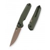 Nóż składany Bestechman Velix OD Green G10, Gold PVD 14C28N Steel by Ostap Hel (BMK07G)