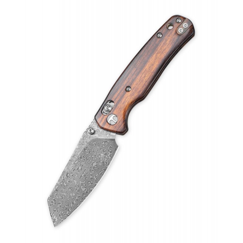 Nóż składany Bestechman Cicada's Wing Desert Ironwood, Damascus (BMK06-W-4)