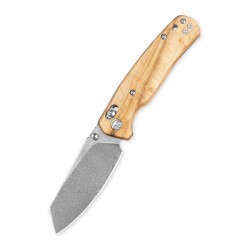 Nóż składany Bestechman Cicada's Wing Olive Wood, Damascus (BMK06-W-2)