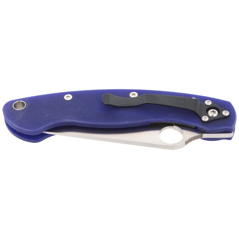 Nóż składany Spyderco Military Dark Blue G10, Satin CPM S110V by Sal Glesser (C36GPDBL)