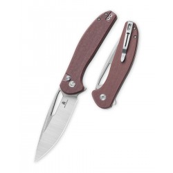Nóż składany Bestechman Whalefin Brown G10, Stonewashed / Satin D2 (BMK18C)