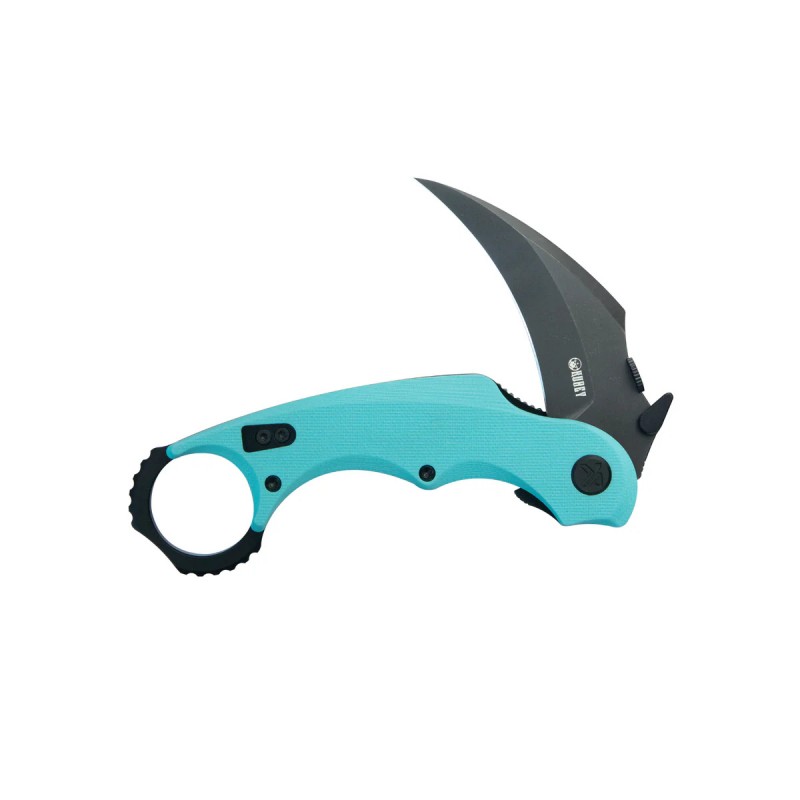 Nóż składany Kubey Rogue Pikal Light Blue G10, Blackwashed 14C28N by MUZI Design (KU298D)
