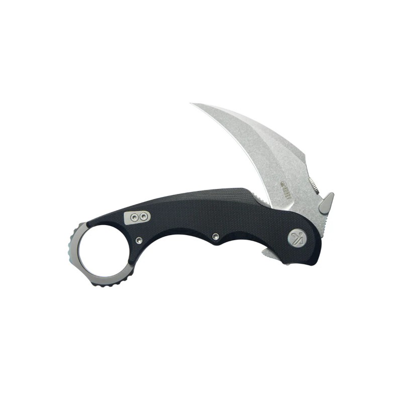 Nóż składany Kubey Rogue Pikal Black G10, Stonewashed 14C28N by MUZI Design (KU298A)