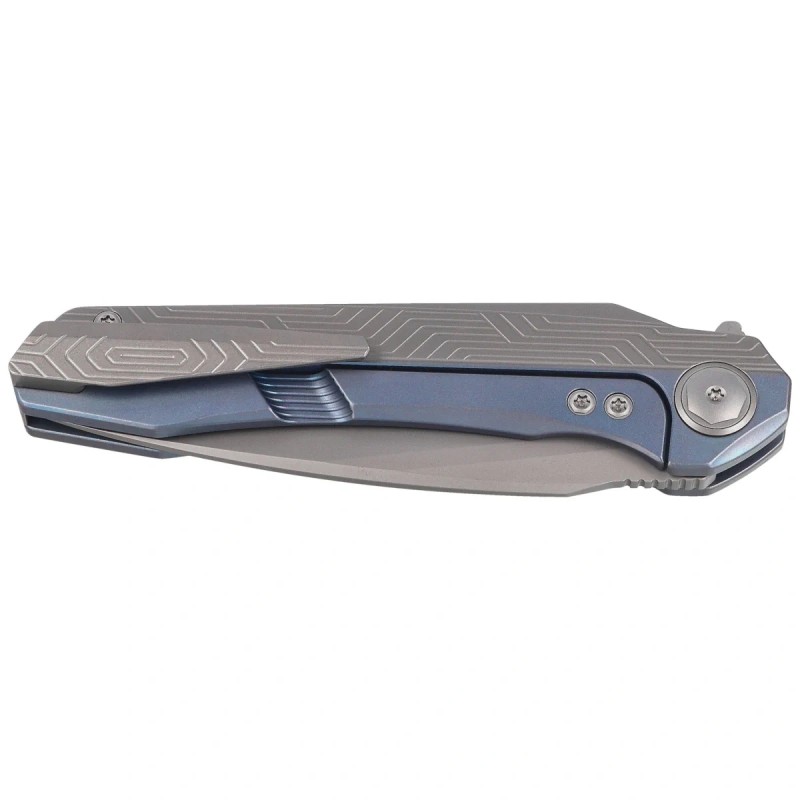 Nóż składany Bestech Wet Nellie Blue/Grey Titanium, Fine Stonewashed MagnaCut by Kombou (BT2505A)