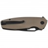 Nóż składany Kubey Tityus Tan G10, Blackwashed 14C28N (KU322U)