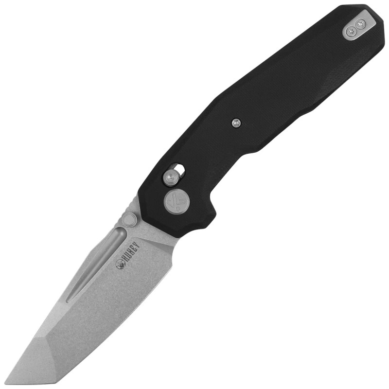 Nóż składany Kubey Carve Black G10, Beadblasted 14C28N (KU237A)